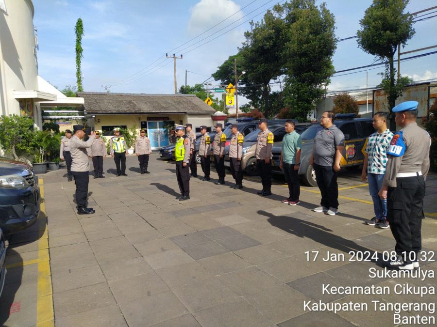 Rutin dan Tertib, Apel Pagi Personil Polsek Cikupa