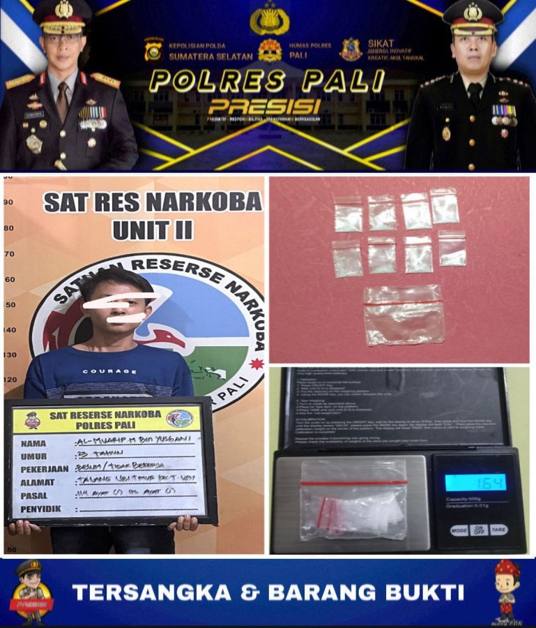 Sat Res Narkoba Polres PALI Amankan Seorang Pelaku Diduga Pengedar Narkotika Jenis Sabu Sabu