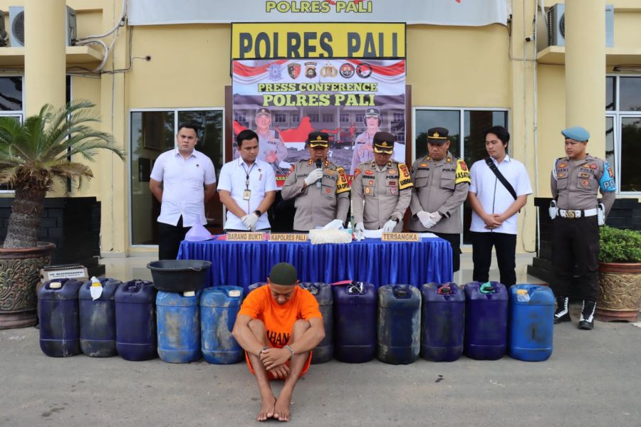 Sat Reskrim Unit Pidana Khusus Polres PALI Berhasil Bongkar Kasus Penimbunan BBM Bersubsidi