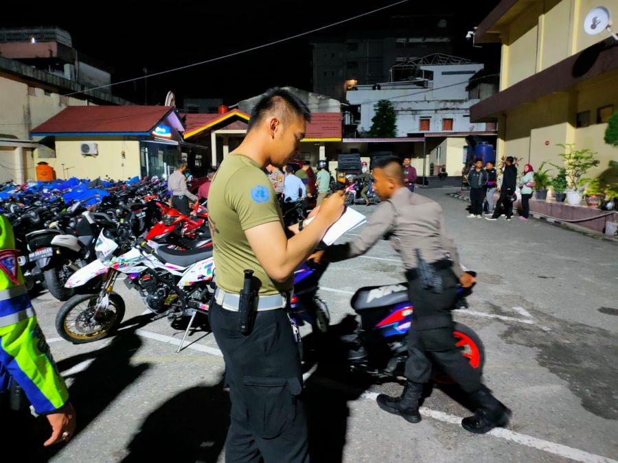 Sebanyak 36 Sepeda Motor Tanpa Dilengkapi Surat Diamankan Polresta Pekanbaru