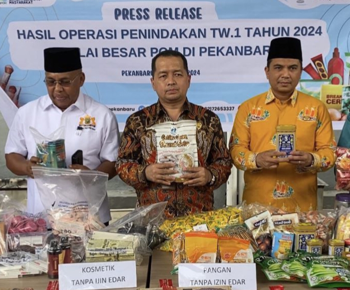 Selama Triwulan Pertama, BBPOM Pekanbaru Sita Produk Kosmetik Ilegal Seharga 1,7 Miliar