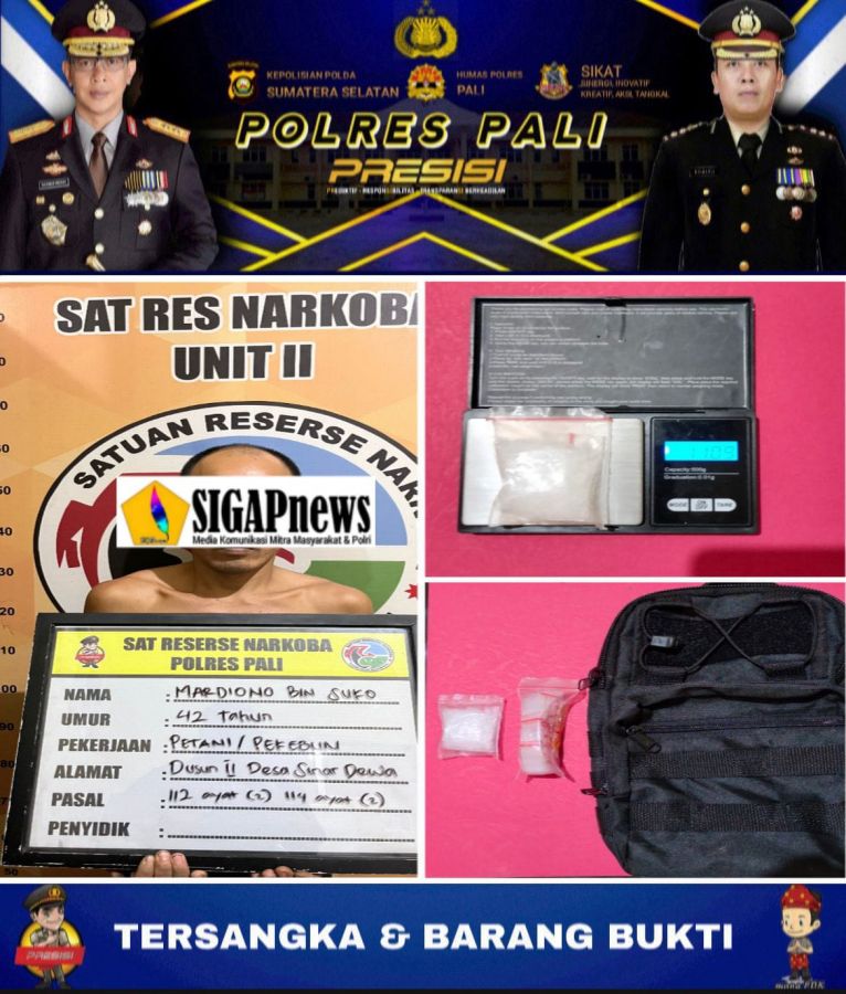 Selamatkan Anak Bangsa, Sat Res Narkoba Polres PALI Amankan Seorang Pria Diduga Bandar Narkoba