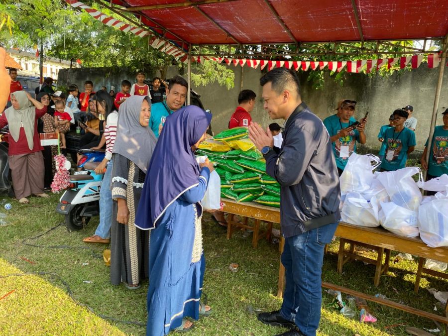 Semarak HUT RI Ke-80, Kapolsek Cikupa Gelar Bansos