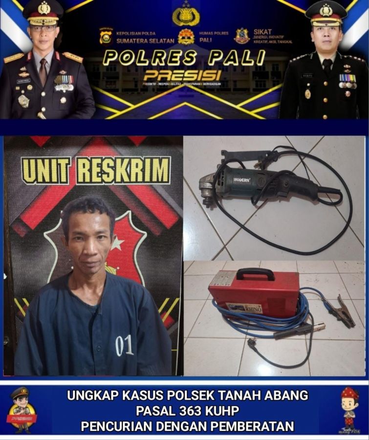 Terduga Pelaku Curat, Pria Inisial ED Harus Mendekam Di Ruji Unit Reskrim Polsek Tanah Abang