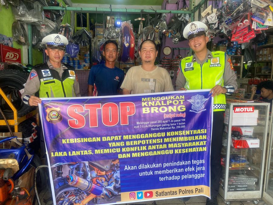 Tindak Tegas Pengguna Ranmor yang Masih Memakai Knalpot Brong, Ini Arahan Kasat Lantas Polres PALI