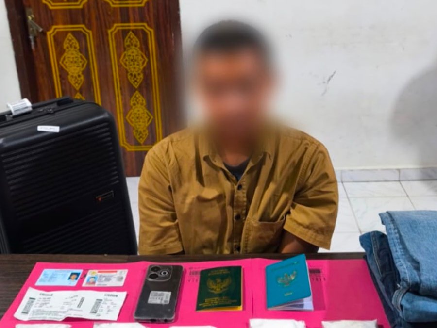 Tujuan Jakarta, Pria Aceh Bawa 1 Kg Sabu Diciduk Polisi di Bandara SSK Pekanbaru
