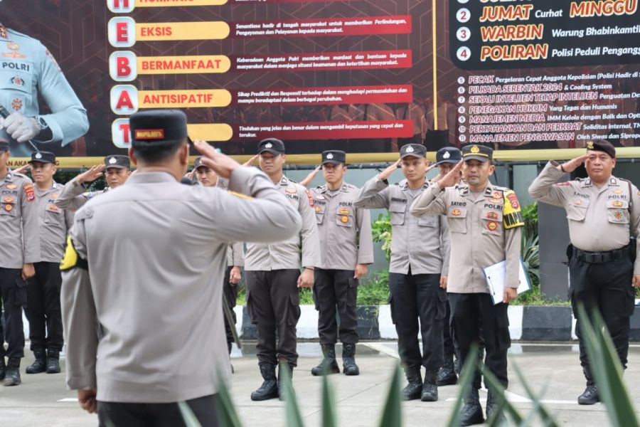 Wakapolresta Tangerang Pimpin Apel Pagi, Tekankan Bijak Bermedia Sosial dan Disiplin Anggota
