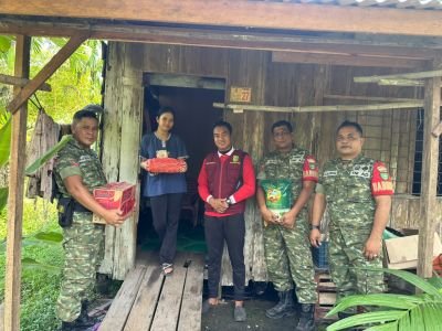 Koramil 06/Kateman Rutin Gelar Jum’at Berkah Bersama Penggiat Sosial,